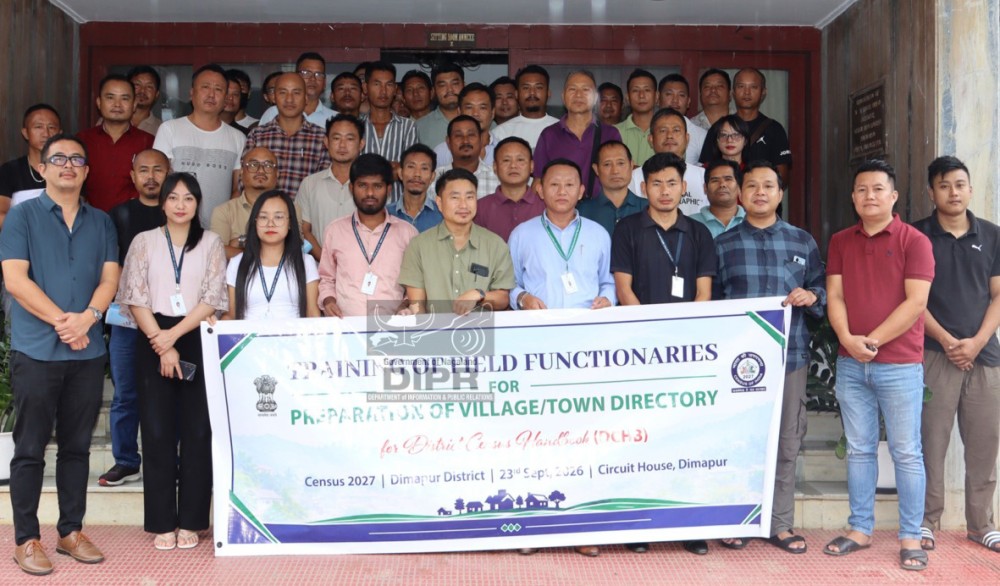 Officials and participants during the training programme for field functionaries on District Census Handbook held at the Circuit House, Dimapur on September 23. (DIPR Photo)